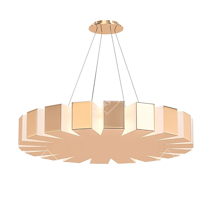 Statement Drum LED Chandelier 3D model image 1