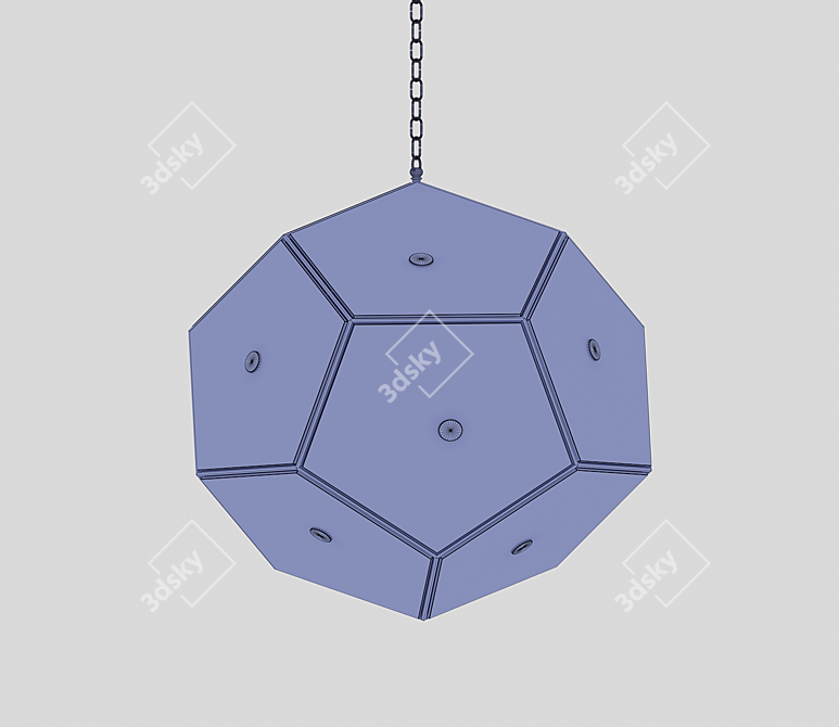 Alabaster Glow Pendant: Lantern Gallo 3D model image 2