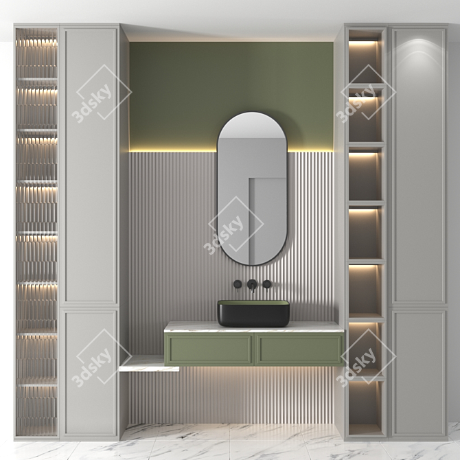 Modern Bathroom Set - RPM 11 3D model image 1