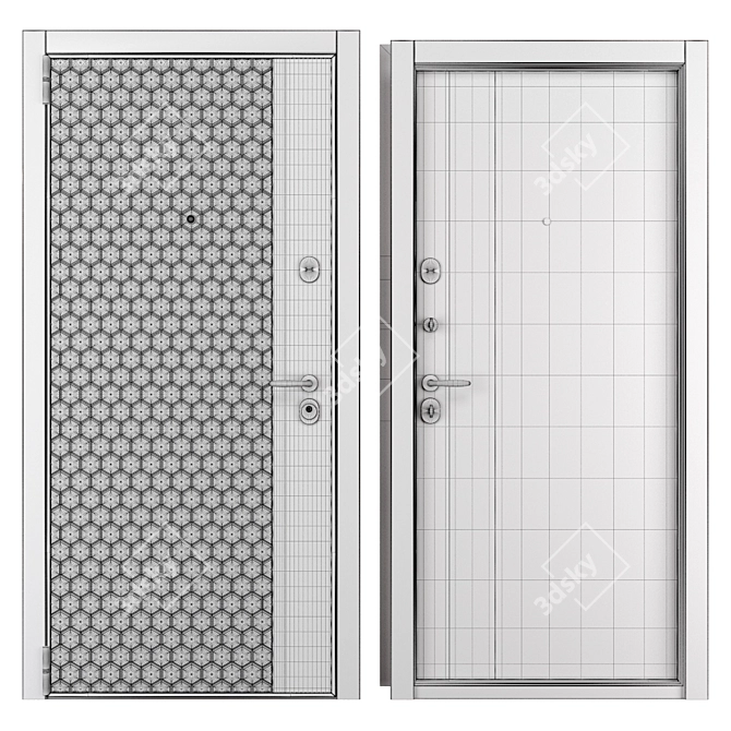 Premium Metal Entry Door - Newest NT 2 (Holz) 3D model image 4