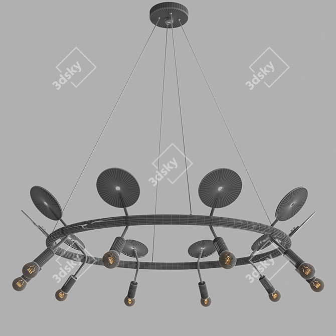 Organic Elegance: Fern Chandelier 3D model image 3