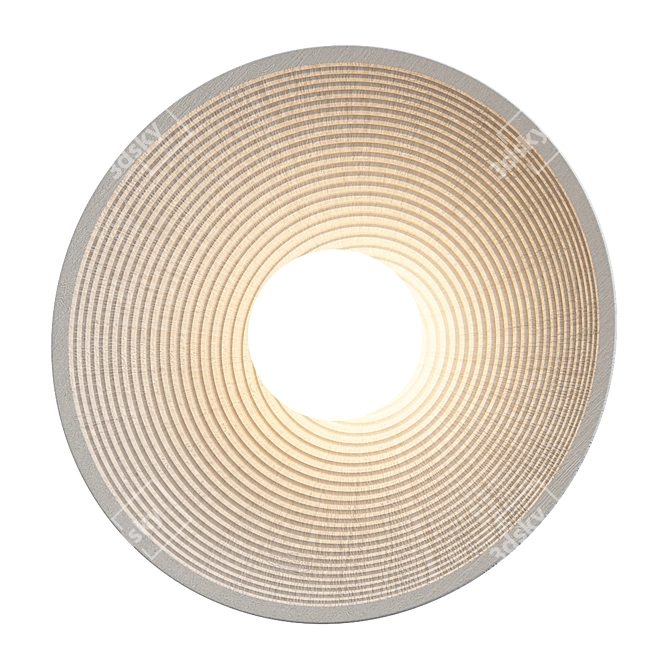 Sleek Circles Wall Sconce 3D model image 4