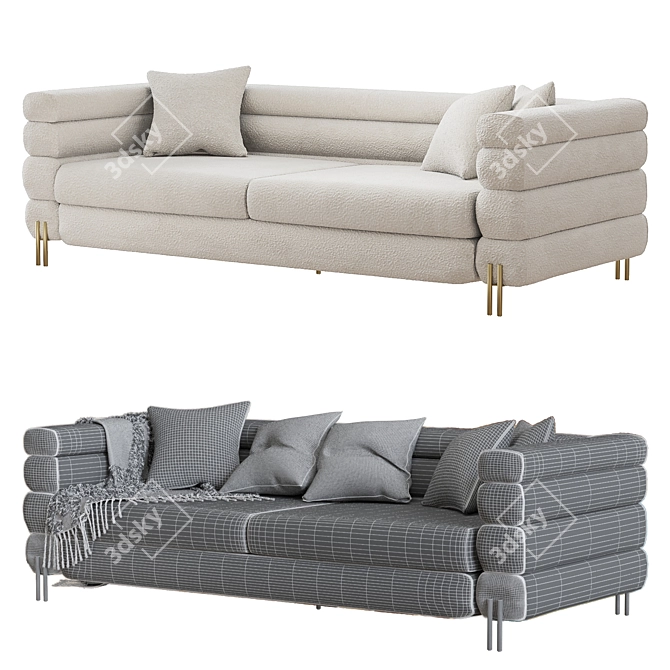 Luxurious Eichholtz Sofa - York 3D model image 3