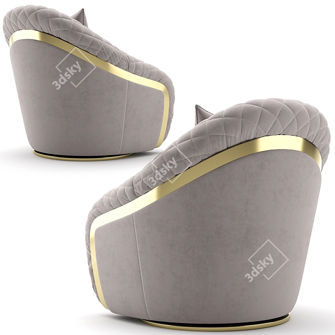 Elegant Portofino Armchair: Luxury Comfort for Your Home 3D model image 5