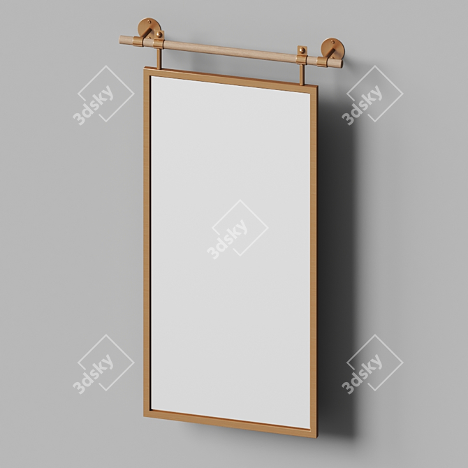 Farmhouse Charm Wall Mirror 3D model image 2