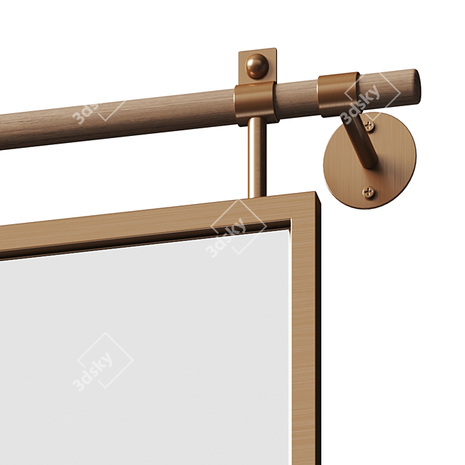 Farmhouse Charm Wall Mirror 3D model image 3