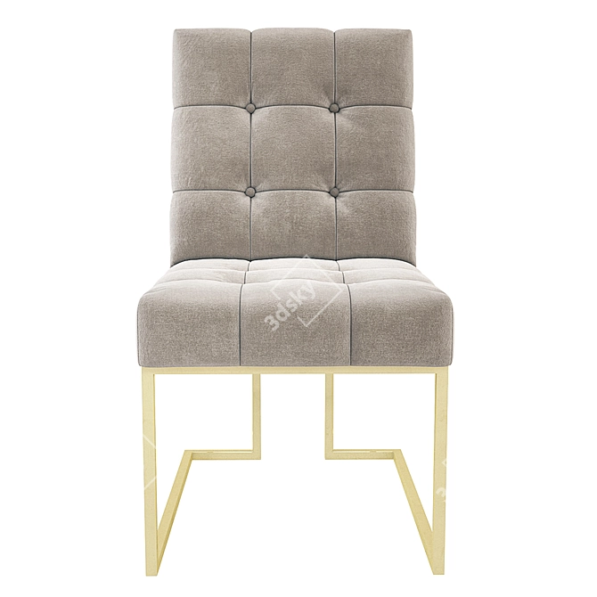 Glamour Velvet Goldfinger Dining Chair 3D model image 2