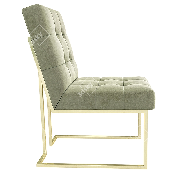 Glamour Velvet Goldfinger Dining Chair 3D model image 3
