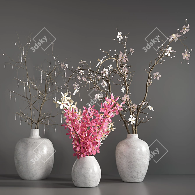 Cozy Collection: Plants Bouquet 3D model image 2