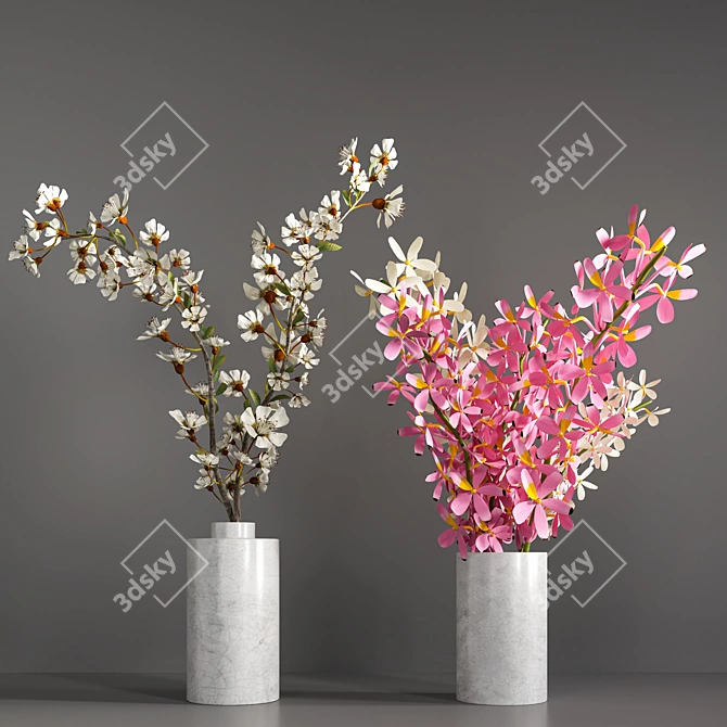 Cozy Collection: Plants Bouquet 3D model image 3