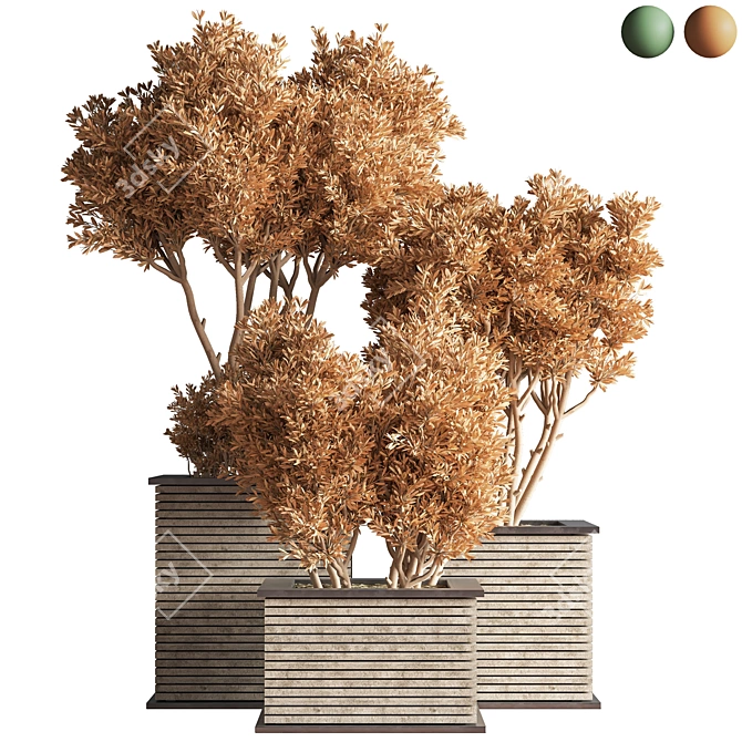 Outdoor Oasis Tree - Lifelike outdoor plant for a refreshing ambiance. 3D model image 1