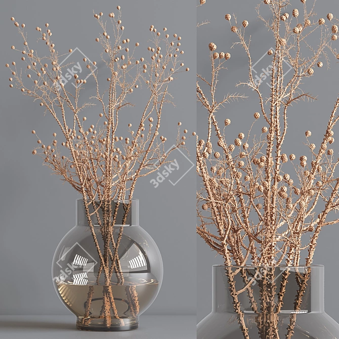 Elegant Vray Plants Bouquet 3D model image 4