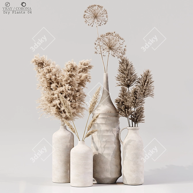 Elegant Dry Plants 04 3D model image 1