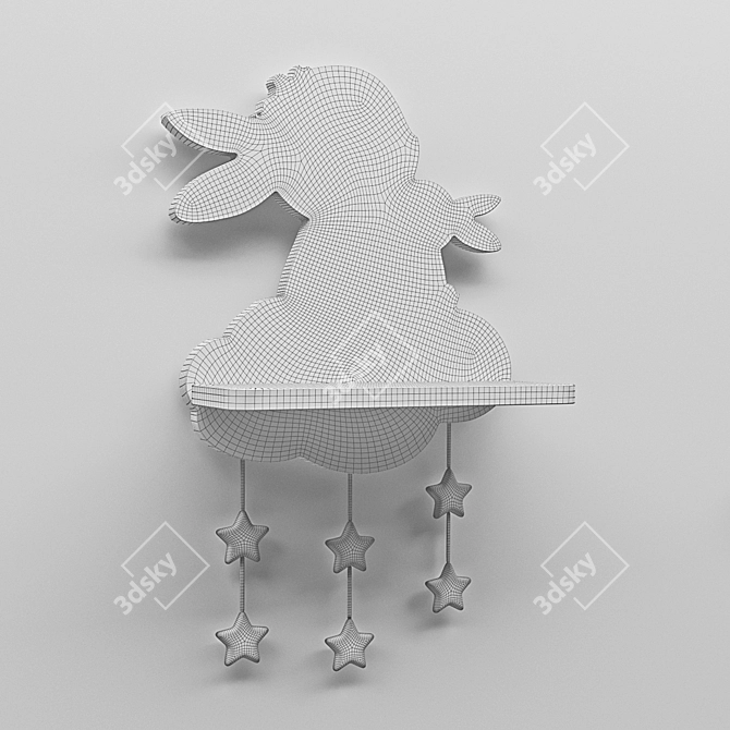 Bunny Lebre Backlit Shelf: Sleek and Stylish Storage 3D model image 1