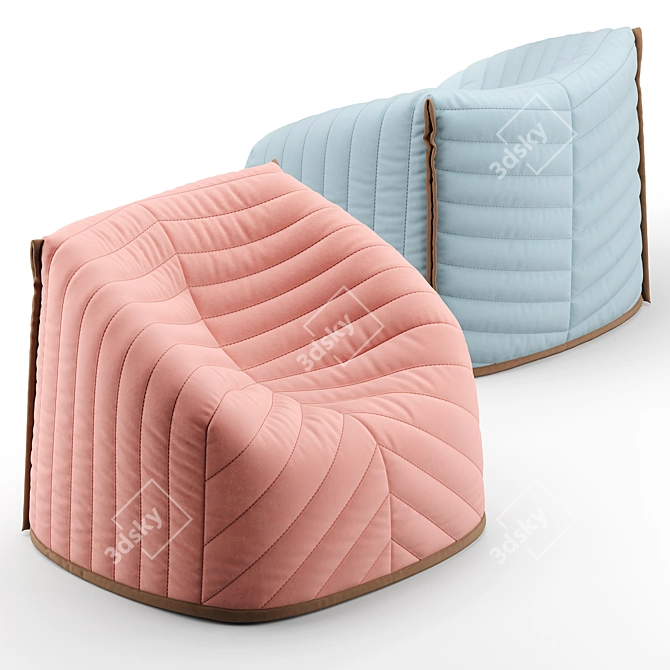 Barnaby Cozy Armchair: Comfort Meets Style! 3D model image 2