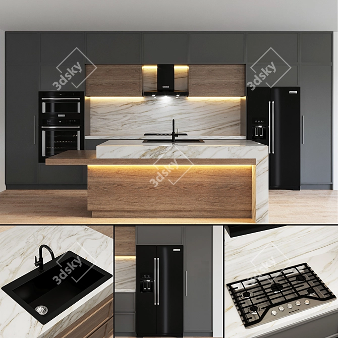 Sleek Kitchen Aid Appliances 3D model image 1