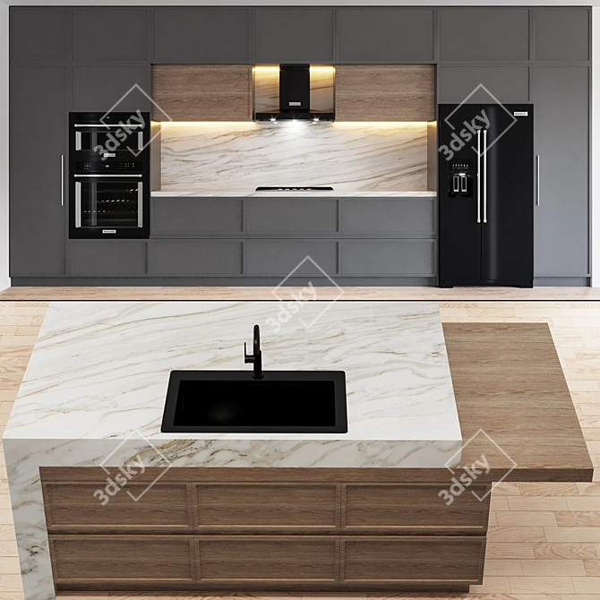 Sleek Kitchen Aid Appliances 3D model image 4