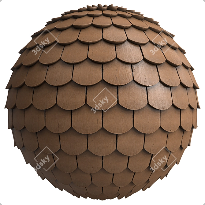 Premium Roof Tile Materials - 3 Color PBR - 4k 3D model image 4