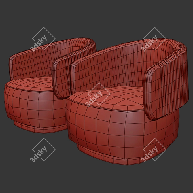 Twibe Armchair: Modern, Stylish Design 3D model image 3