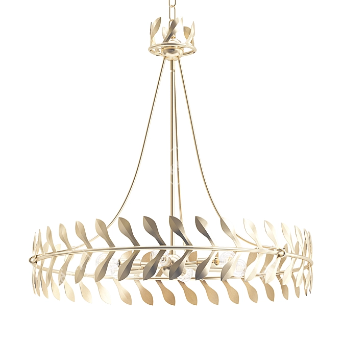 Elegant Laurus Chandelier by Currey 3D model image 1