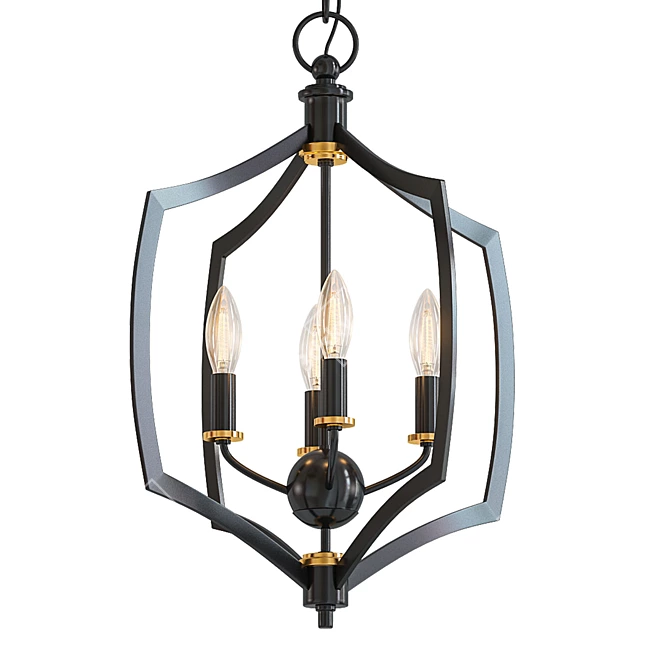 Elegant Middletown Single Tier Chandelier 3D model image 1