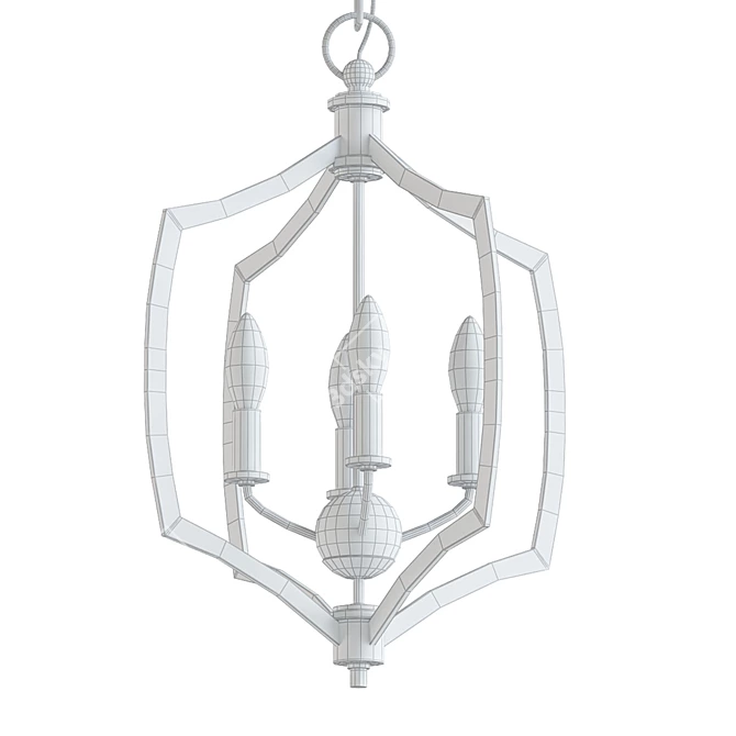 Elegant Middletown Single Tier Chandelier 3D model image 2