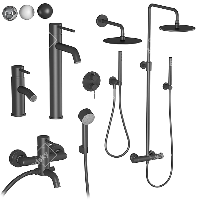 Paini COX Set | Faucets & Showers 3D model image 3