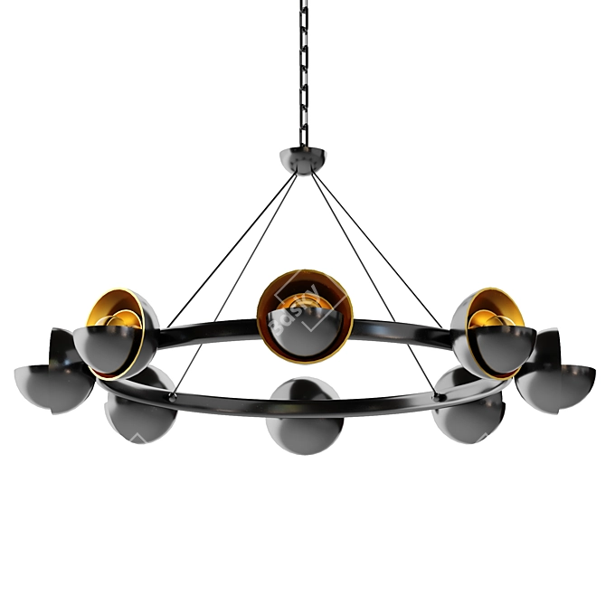 Troy Sunset Blvd 8-Light Chandelier 3D model image 1