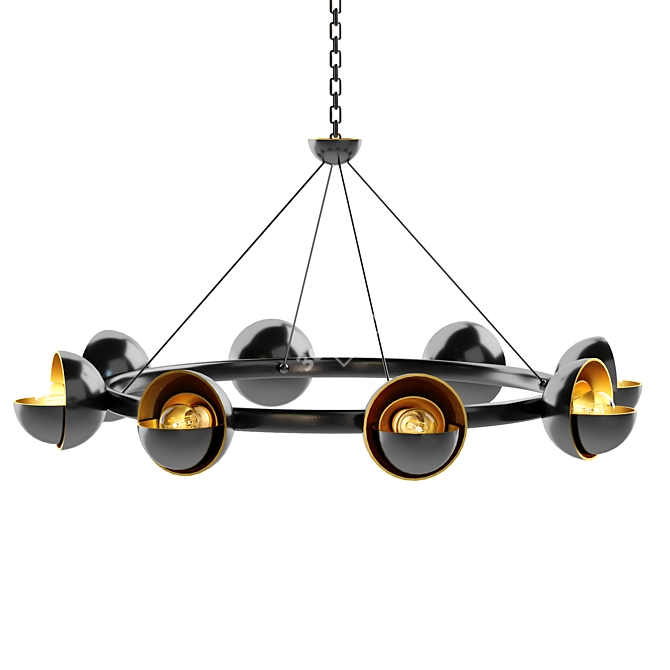 Troy Sunset Blvd 8-Light Chandelier 3D model image 2