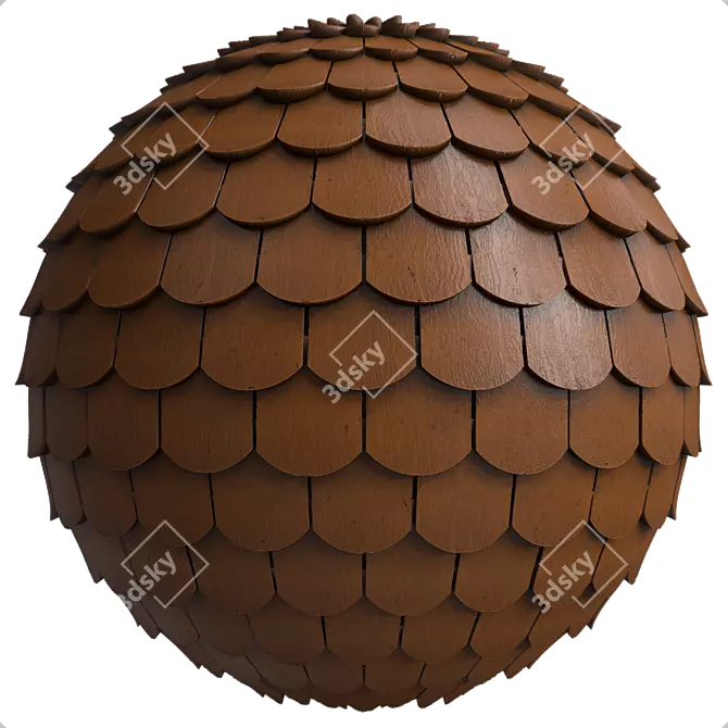 Versatile PBR Roof Tile Materials 3D model image 2