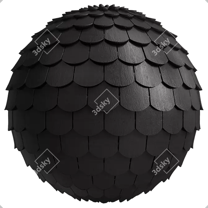 Versatile PBR Roof Tile Materials 3D model image 3