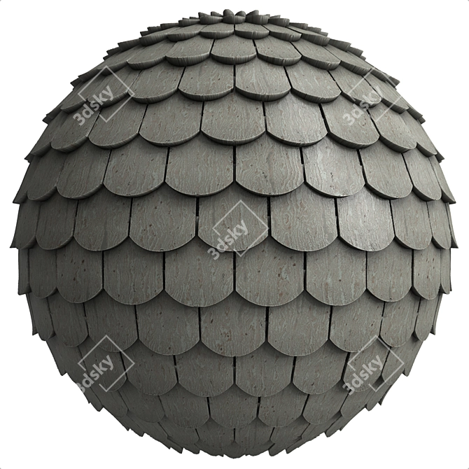 Versatile PBR Roof Tile Materials 3D model image 5