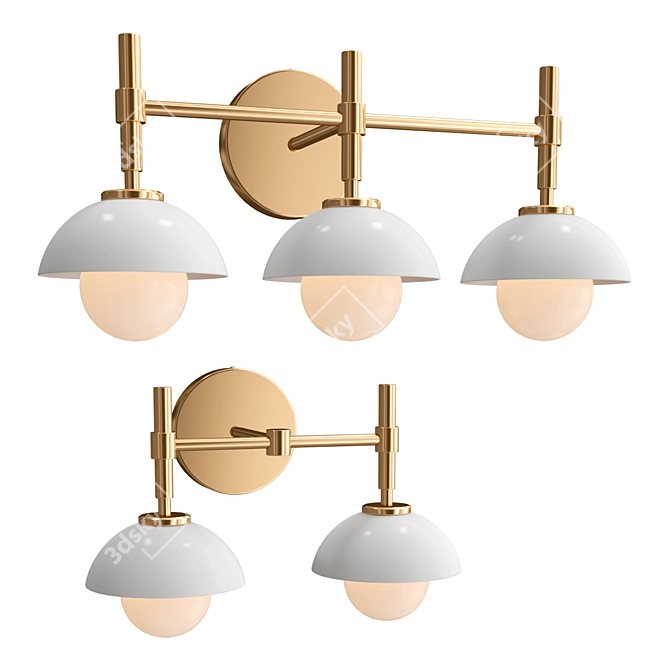 Elegant Greenwich Sconce 3D model image 1