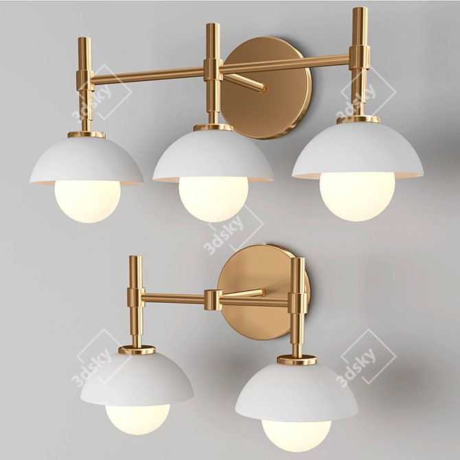 Elegant Greenwich Sconce 3D model image 2