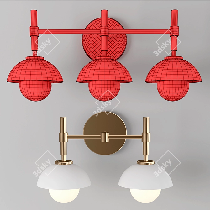 Elegant Greenwich Sconce 3D model image 3