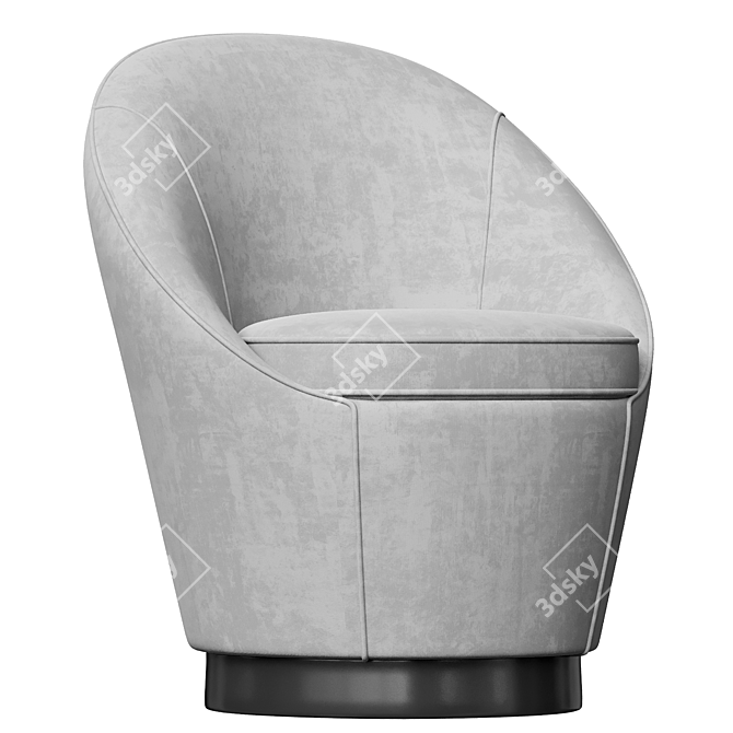 Elegant Curve Armchair by Donghia 3D model image 1