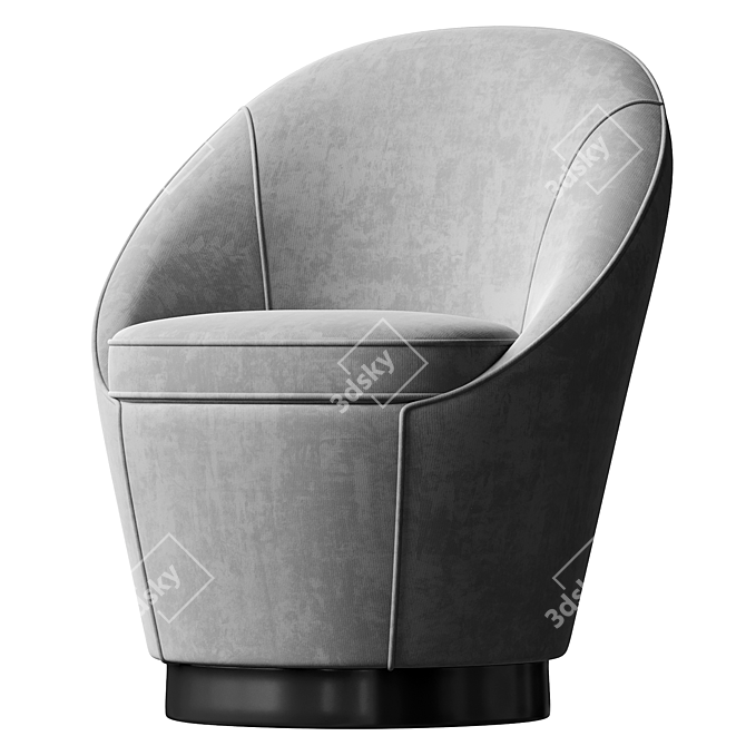 Elegant Curve Armchair by Donghia 3D model image 2