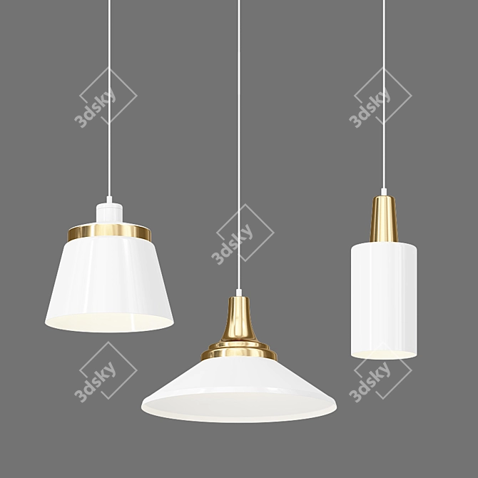 Modern Loft Pendant Lights: Astana Collection 3D model image 3