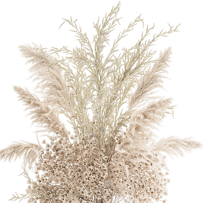 Ethereal White Blossoms Bouquet 3D model image 5