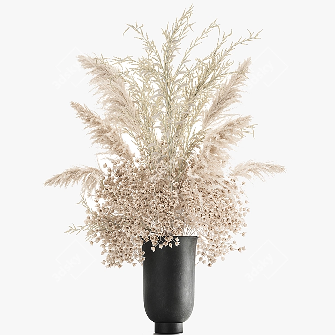 Ethereal White Blossoms Bouquet 3D model image 6