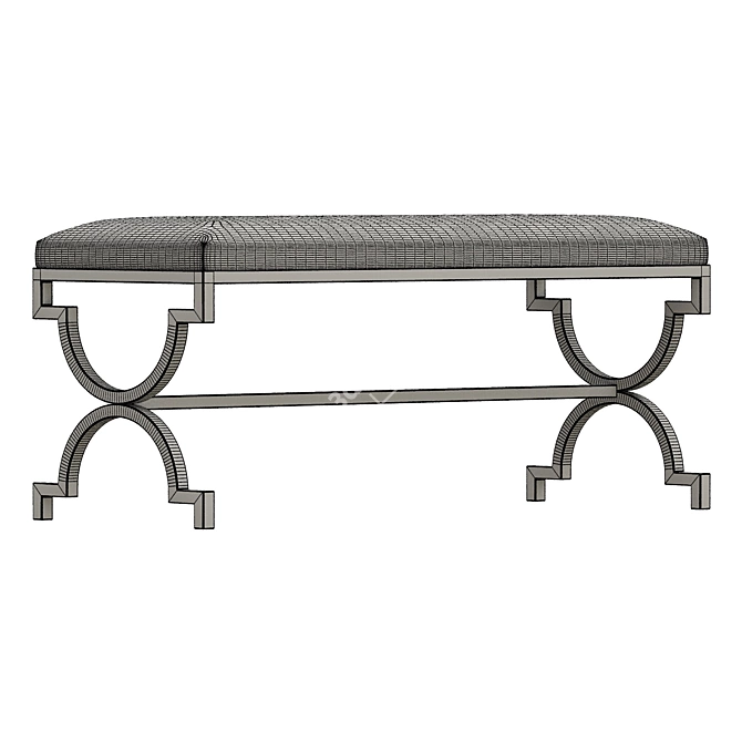 LUX-321 TEETEE Metal Bench: Crafted Elegance for Your Space 3D model image 3