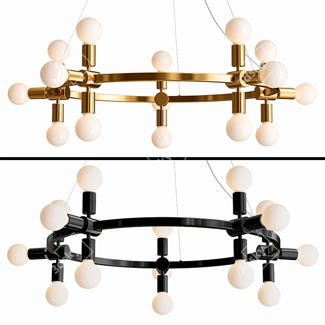 Radiant Radcliffe Chandelier 3D model image 1