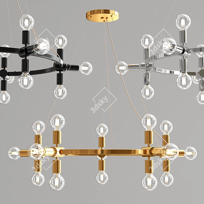 Radiant Radcliffe Chandelier 3D model image 2