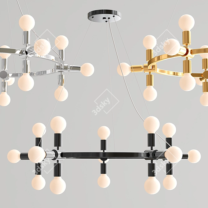 Radiant Radcliffe Chandelier 3D model image 3