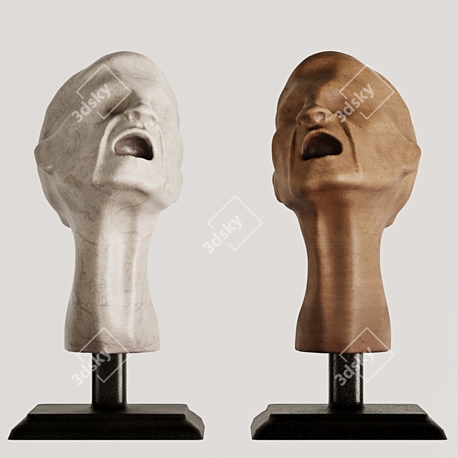 Scream Bust Statue - Immortalize the Anguish 3D model image 1