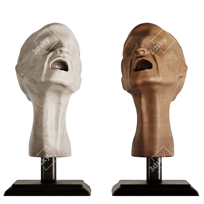 Scream Bust Statue - Immortalize the Anguish 3D model image 8