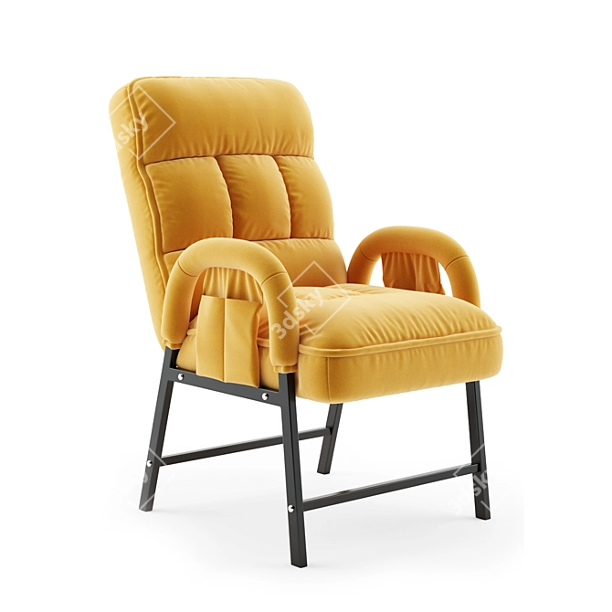 Foldable Armrest Chair 3D model image 1