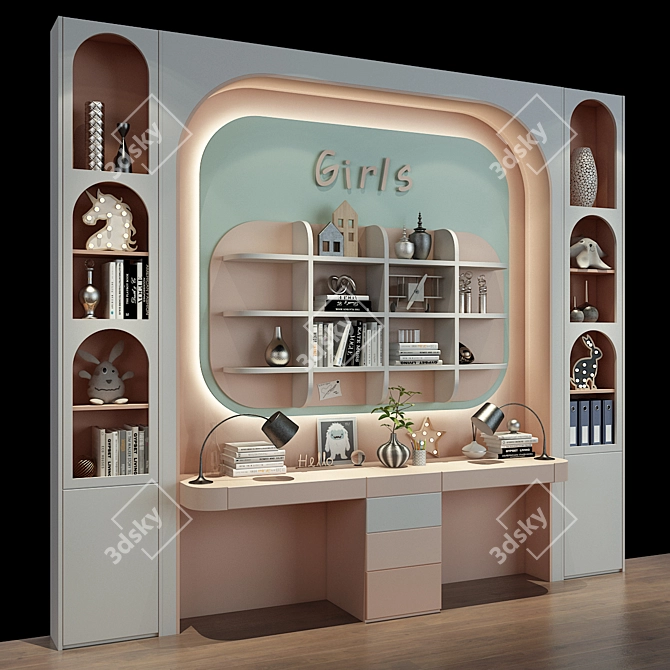 Kids' Room Essentials Set 3D model image 3