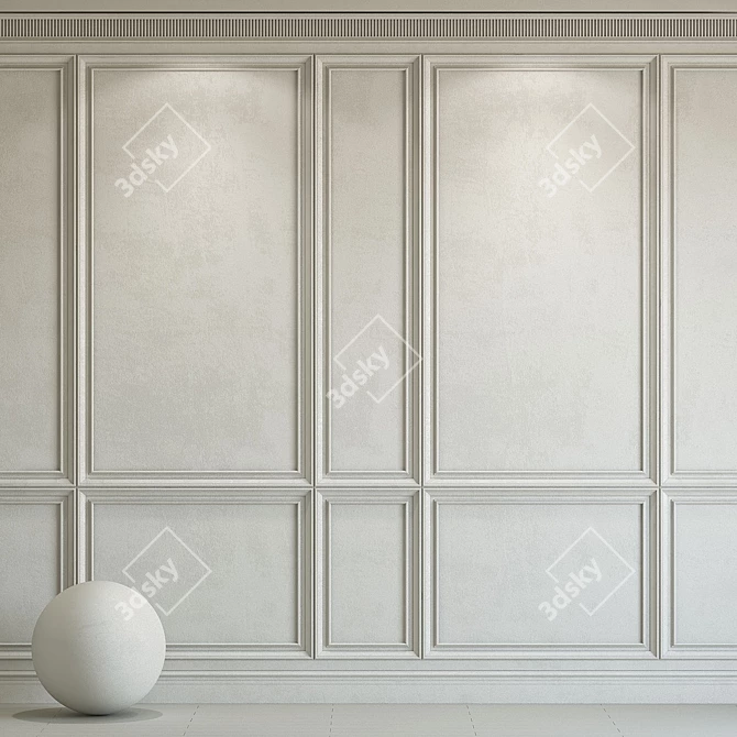 Decorative Plaster with Molding 3D model image 1