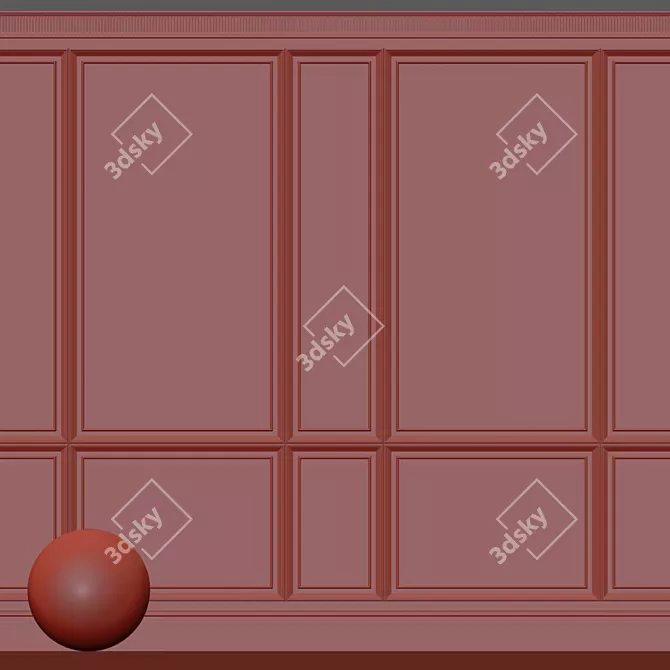 Decorative Plaster with Molding 3D model image 4